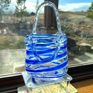 Glass Purse Vase